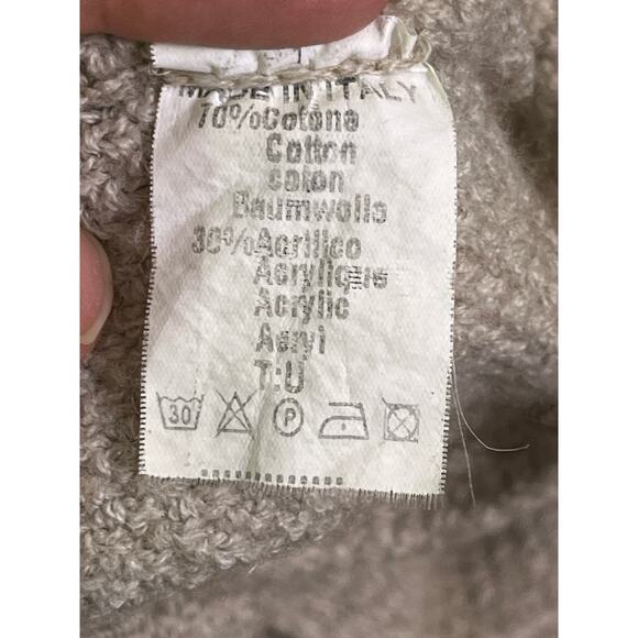 Brandy Melville Oat Beige Open Front Knit Cardigan Made in Italy One Size - Picture 6 of 6